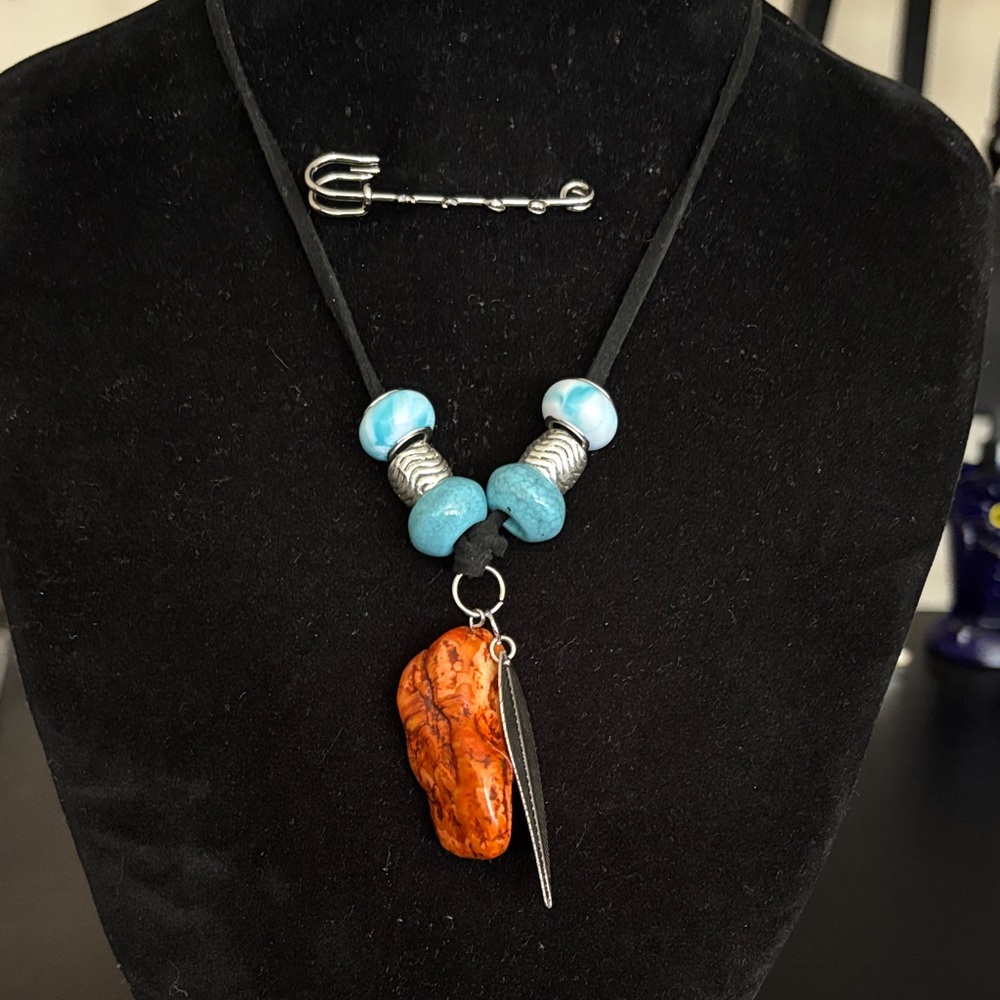 Artisan Bead and Stone handmade Necklace